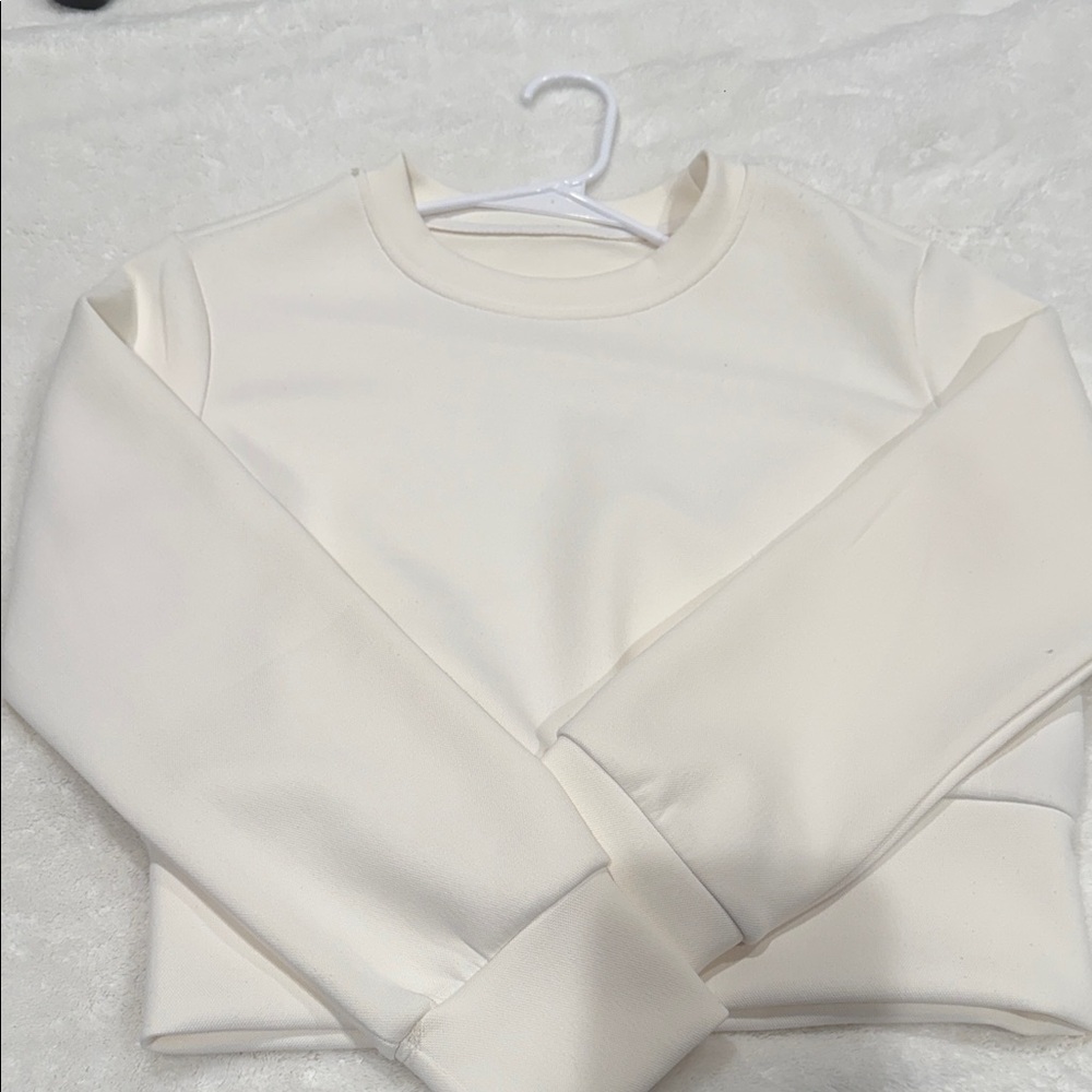Cream Crew Neck Women's Sweater